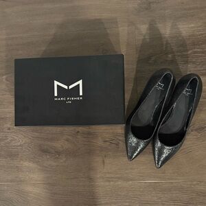 Marc Fisher Women's Glittery Black Heels